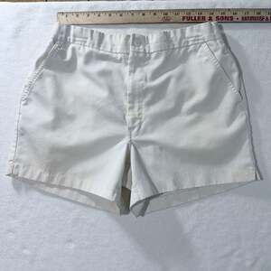 Vintage 1970s White Military Style Utility Shorts
